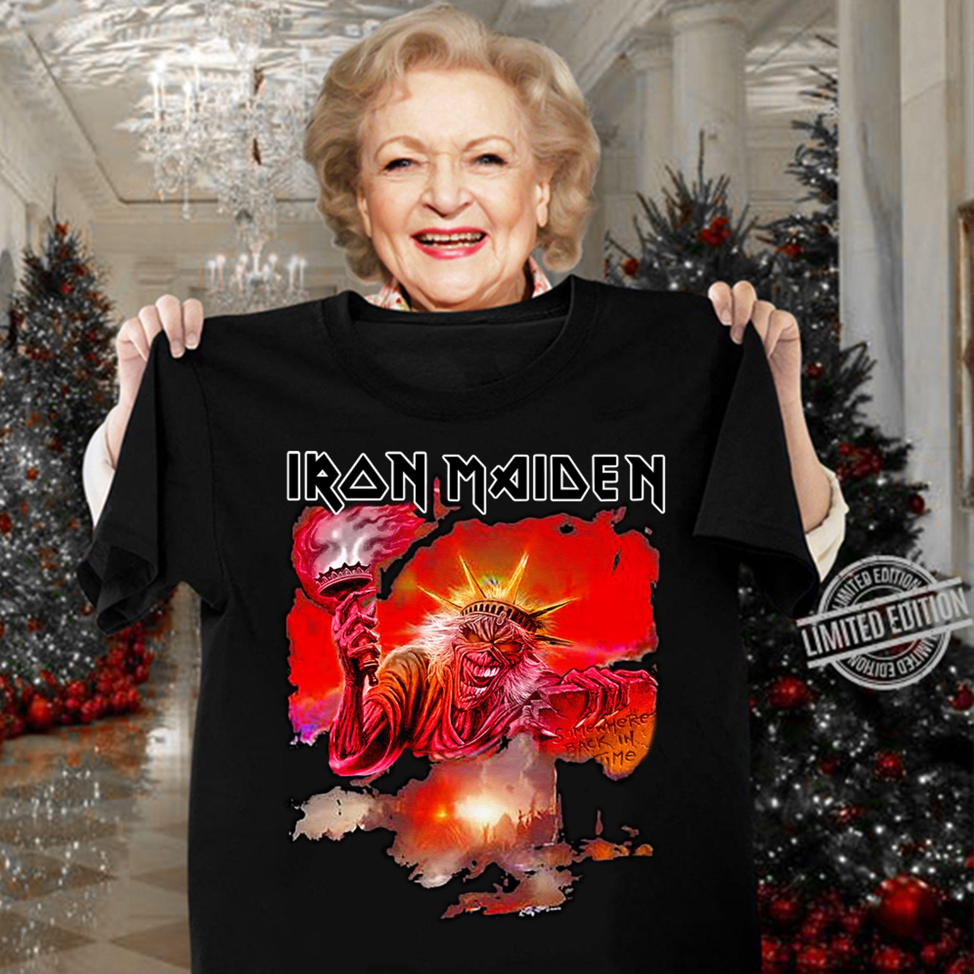 Iron Maiden Band Skeleton The Statue Of Liberty t-shirt Iron Maiden Band Skeleton The Statue Of Liberty t-shirt
