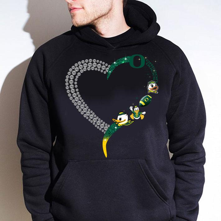 Diamond Heart love Oregon Ducks football team t-shirt