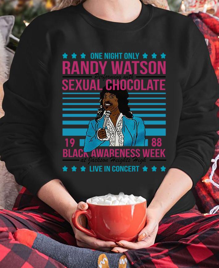 One Night Only Randy Watson Performing With Sexual Chocolate 1988 Black Awareness Week At Jackson Heights High Live In Concert t-shirt