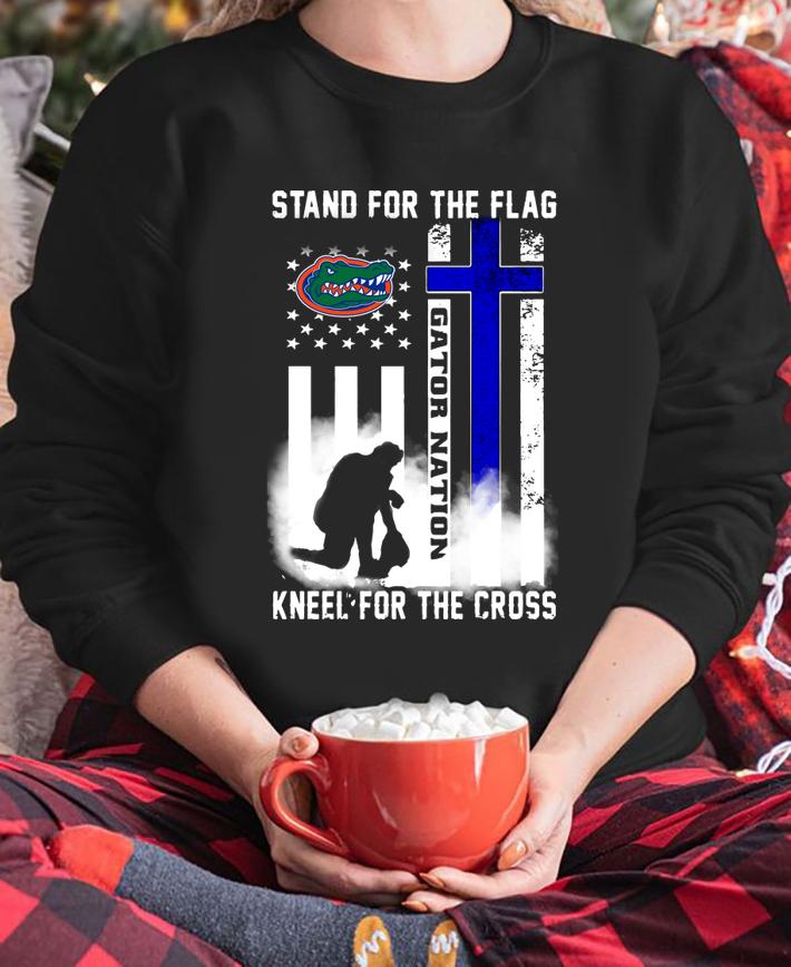 Stand For The Flag Florida Gators Nation Kneel For The Cross t-shirt
