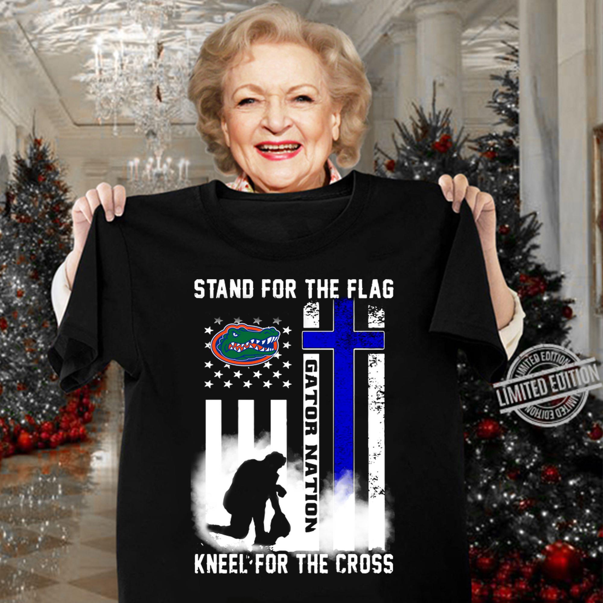 Stand For The Flag Florida Gators Nation Kneel For The Cross t-shirt