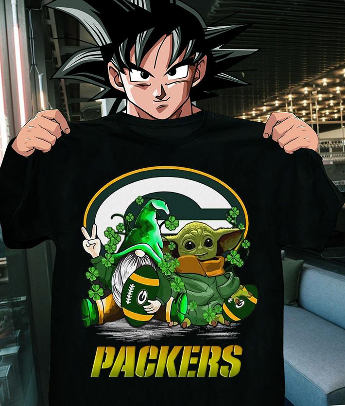 Gome and Baby Yoda Green Bay Packers St. Patrick's day t-shirt