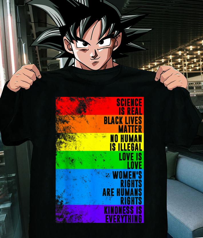 Awesome Distressed Science Is Real Black Lives Matter Pride t-shirt