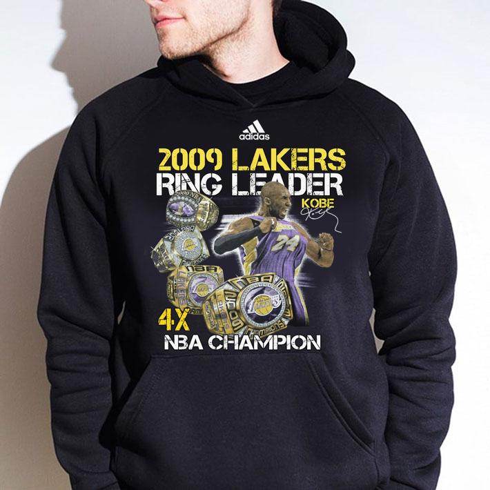 Adidas 2009 Lakers Ring Leader Kobe Bryant NBA Champion t-shirt