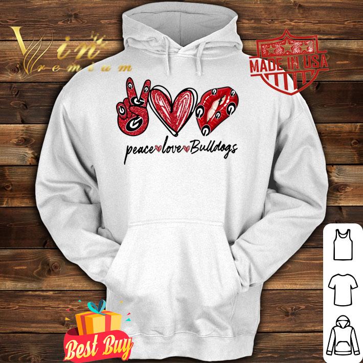 Peace Love And Lips Georgia Bulldogs t-shirt