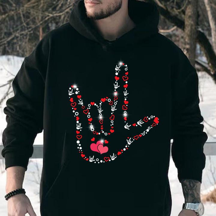 I Love You Sign Happy Valentine's day t-shirt