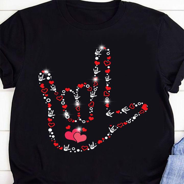 I Love You Sign Happy Valentine's day t-shirt 63 Clothing