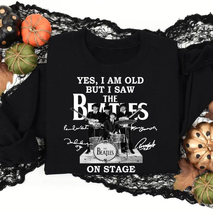 Yes i am old but i saw The Beatles on stage all autographed t-shirt