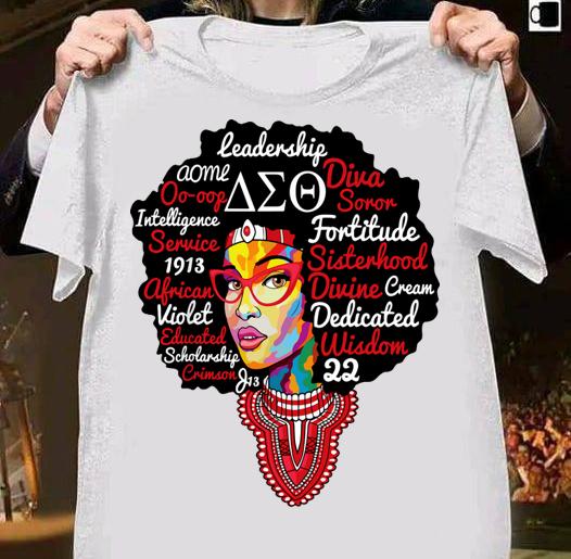 Best price Delta DST Sorority Natural Hair Diva Sigma Theta Paraphernalia t-shirt 39 Clothing