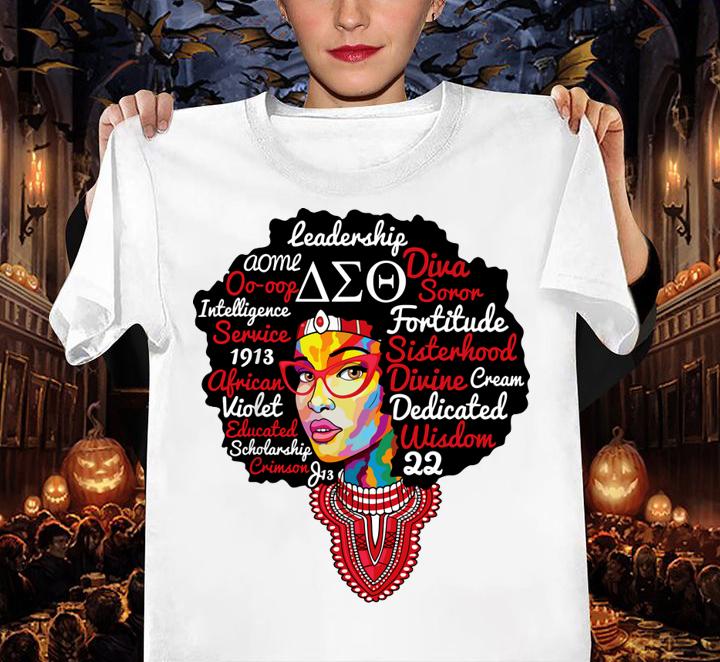 Best price Delta DST Sorority Natural Hair Diva Sigma Theta Paraphernalia t-shirt