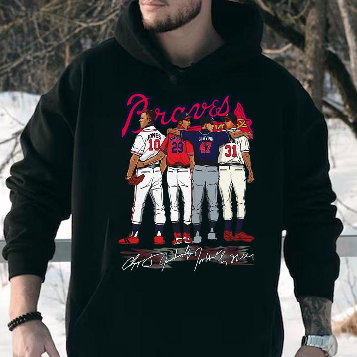 Atlanta Braves Chipper Jones Smoltz Glavine Maddux all signature t-shirt