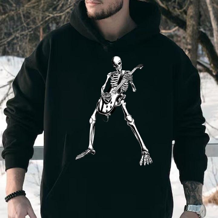 Pretty skeleton playing guitar electric Acoustic Classical t-shirt