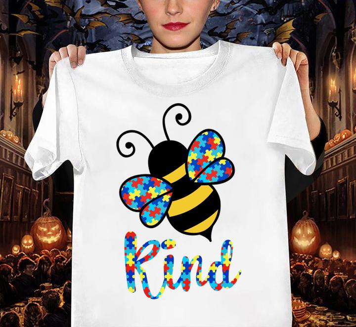 Autism Awareness Bee Gift, Cute Autism Puzzle Bee Kind t-shirt