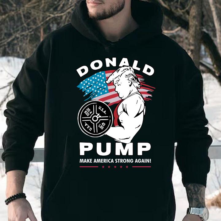 Donald Trump Weightlifting Pump Make American String Again t-shirt