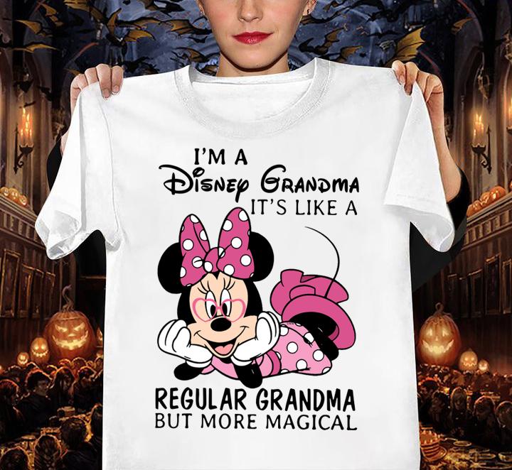 Minnie mouse I'm a Disney grandma it's like a regular grandma but more magical t-shirt