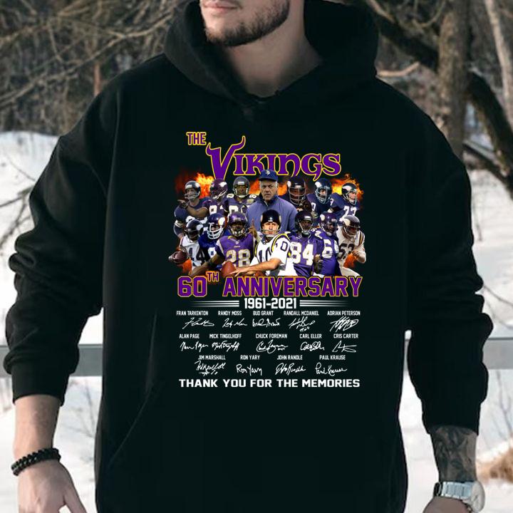 The Viking 60th anniversary 1961-2021 signatures thank you for the memorie t-shirt