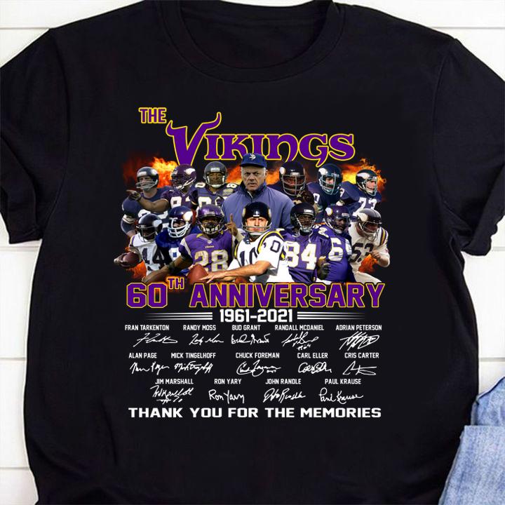 The Viking 60th anniversary 1961-2021 signatures thank you for the memorie t-shirt 1 Clothing, Independencedayshirt News