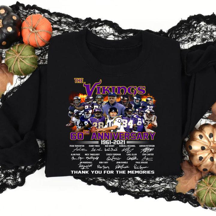 The Viking 60th anniversary 1961-2021 signatures thank you for the memorie t-shirt