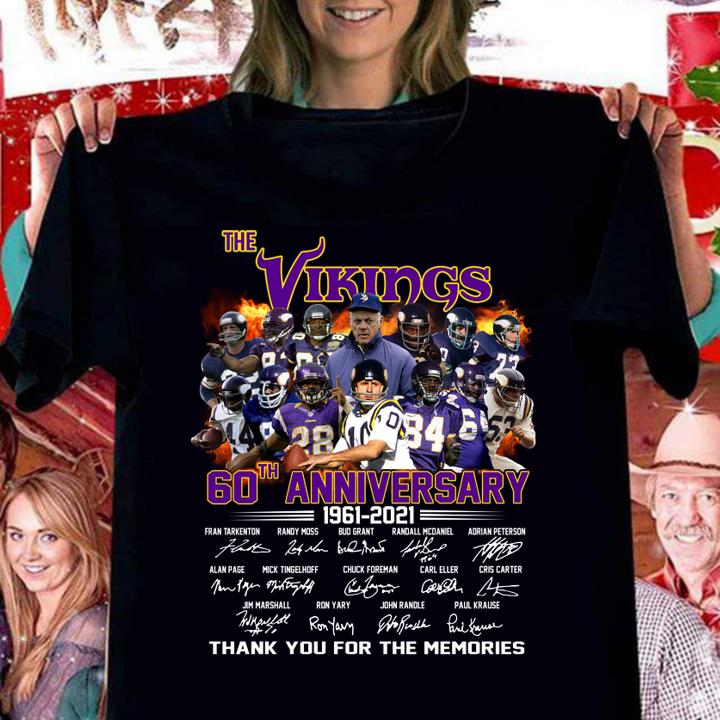 The Viking 60th anniversary 1961-2021 signatures thank you for the memorie t-shirt
