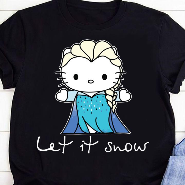 Elsa Kitty let it snow Hello Kitty t-shirt 9