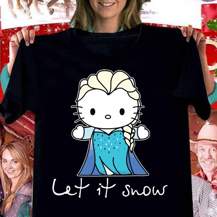 Elsa Kitty let it snow Hello Kitty t-shirt