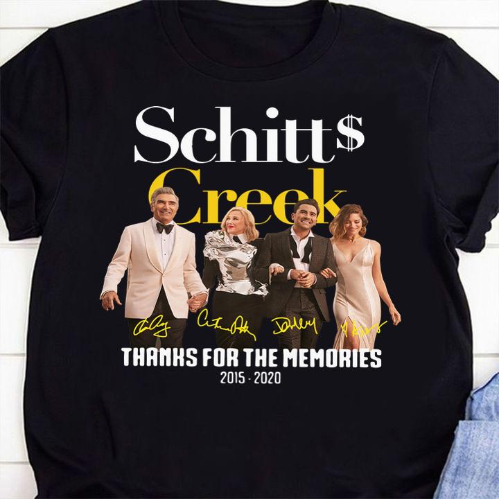 Schitt Creek Signature Thanks For The Memories 2015 2020 t-shirt 1