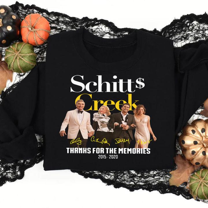 Schitt Creek Signature Thanks For The Memories 2015 2020 t-shirt