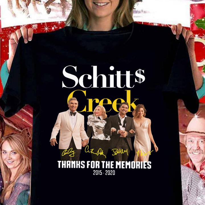Schitt Creek Signature Thanks For The Memories 2015 2020 t-shirt
