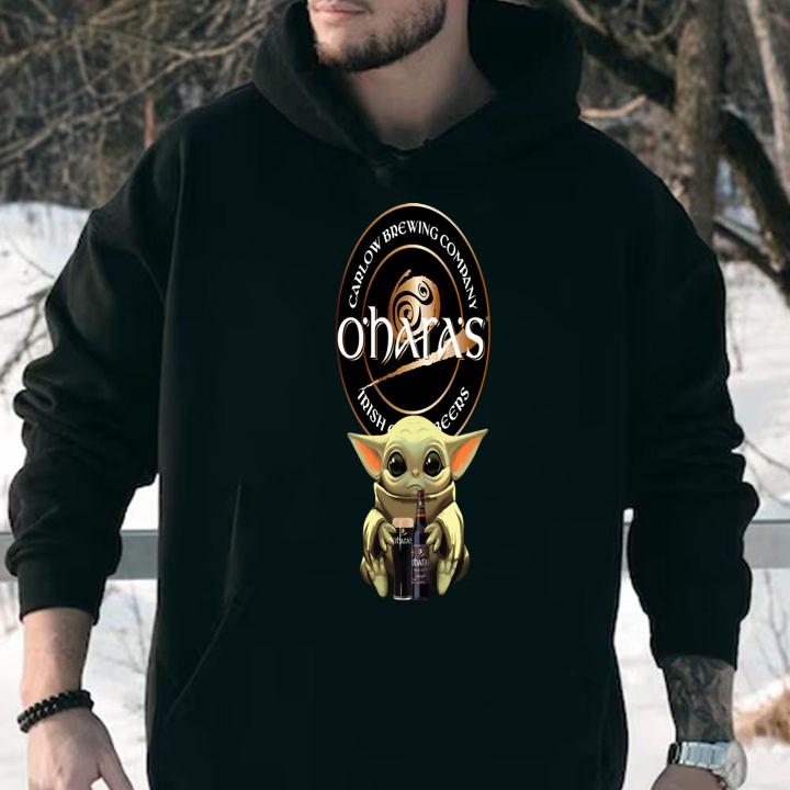 Baby Yoda Hug O'Hara's Irish Stout Beer Star Wars t-shirt