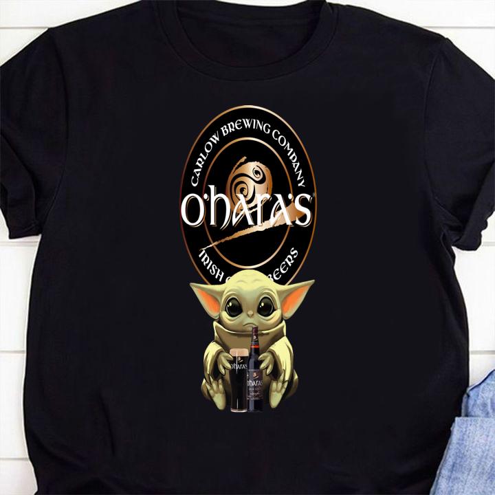 Baby Yoda Hug O'Hara's Irish Stout Beer Star Wars t-shirt 1