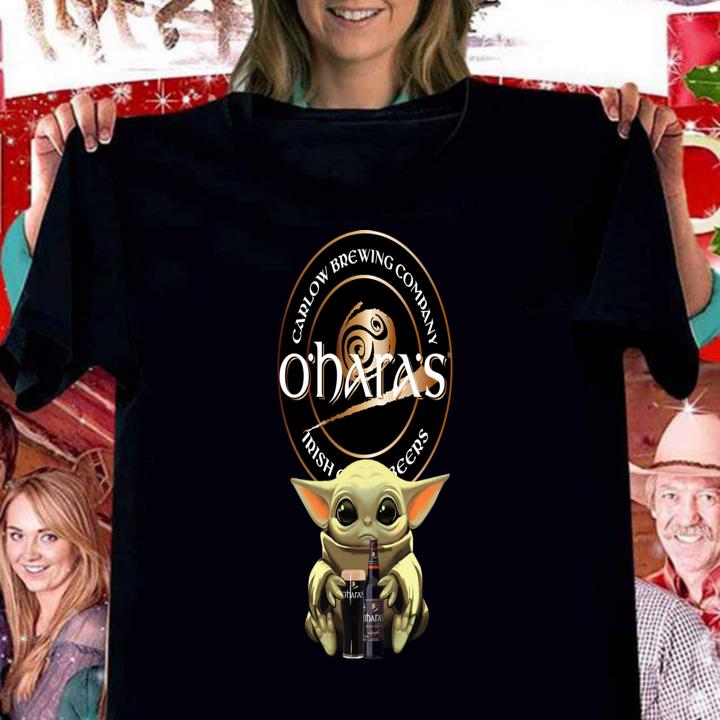 Baby Yoda Hug O'Hara's Irish Stout Beer Star Wars t-shirt