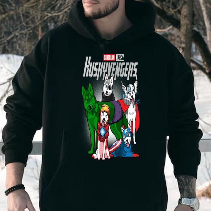 Siberian Husky Huskyvengers t-shirt