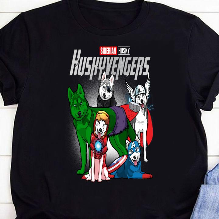Siberian Husky Huskyvengers t-shirt 7