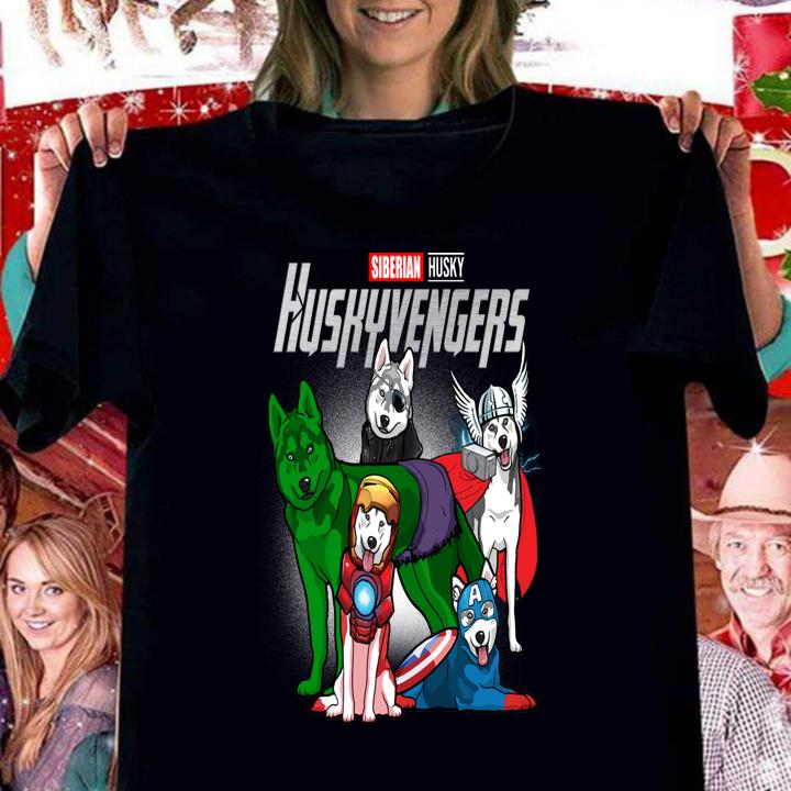 Siberian Husky Huskyvengers t-shirt