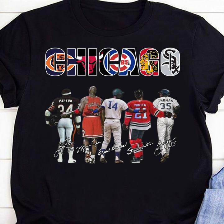 Chicago Sports Team Signatures t-shirt 3
