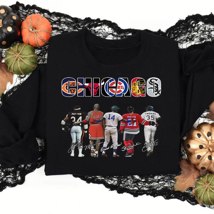 Chicago Sports Team Signatures t-shirt