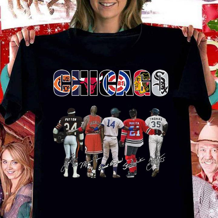 Chicago Sports Team Signatures t-shirt