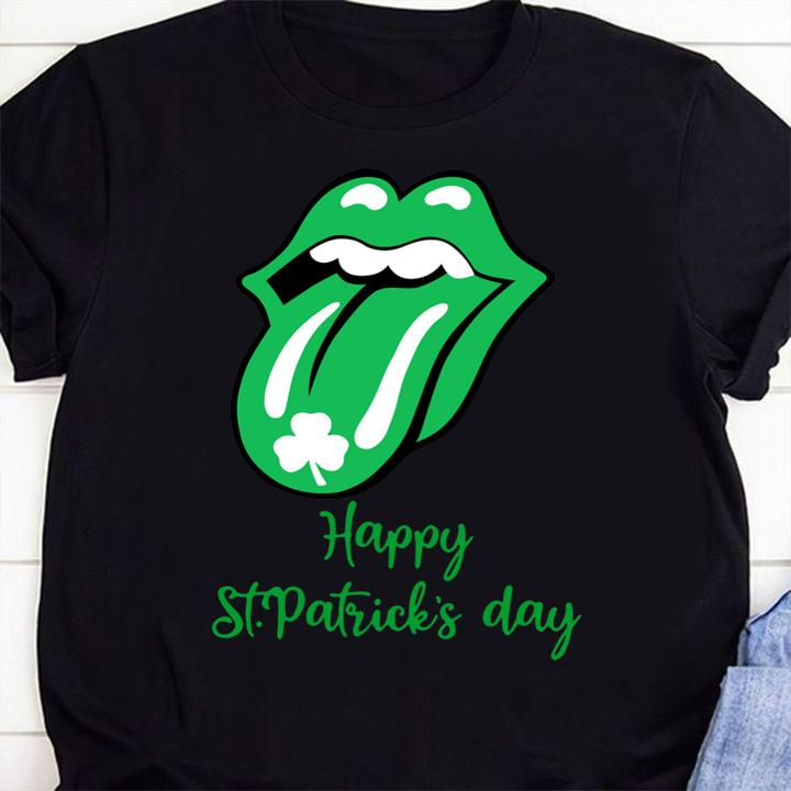 Rolling Stones logo shamrock Happy St. Patrick's day t-shirt 9