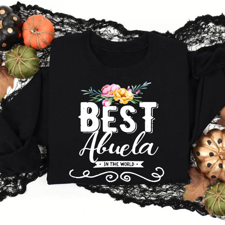 Premium Best Abuela in The World Hispanic Grandmother day t-shirt