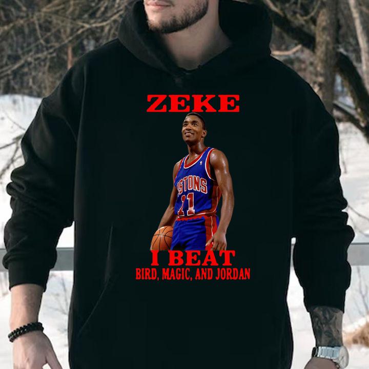 Top Isiah Thomas Zeke i beat bird magic and Jordan t-shirt