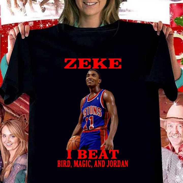 Top Isiah Thomas Zeke i beat bird magic and Jordan t-shirt