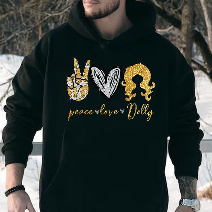 Glitter Peace Love Dolly Parton t-shirt