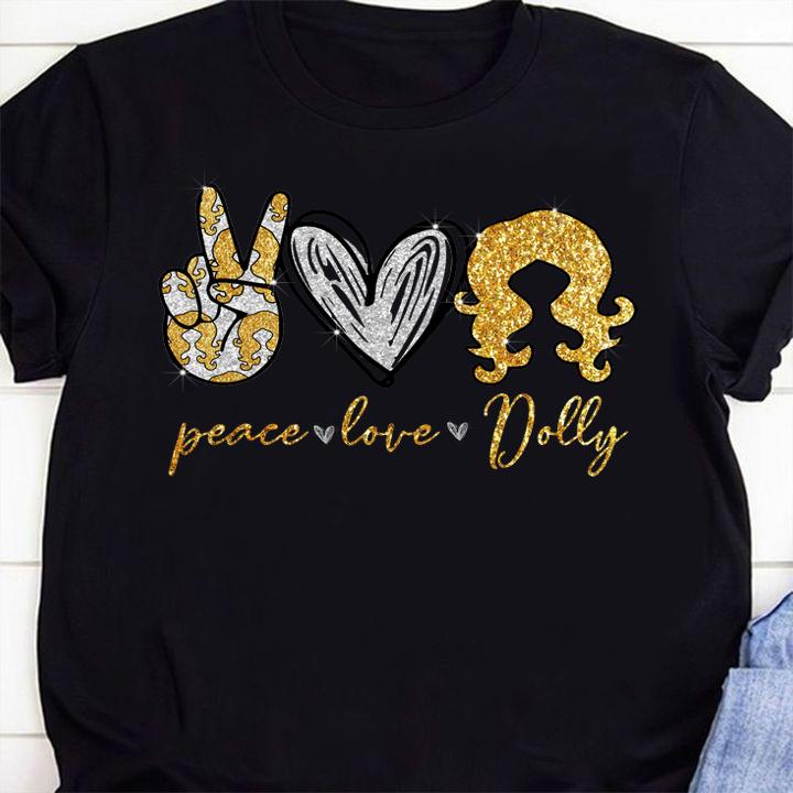 Glitter Peace Love Dolly Parton t-shirt 1