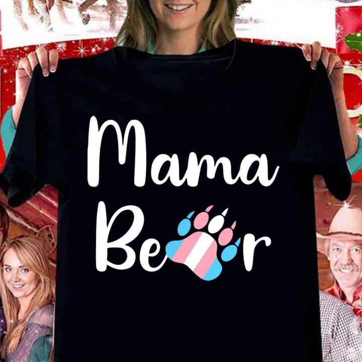 Nice Mama Bear Transgender Mom Trans Pride Gift t-shirt