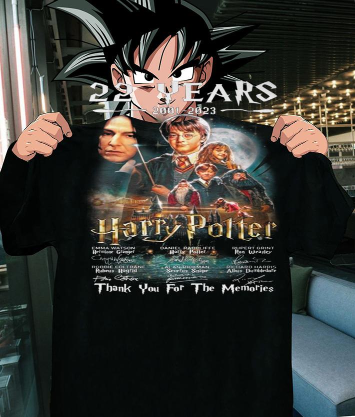 22 Years 2001-2023 Harry Potter Thank You For The Memories t-shirt