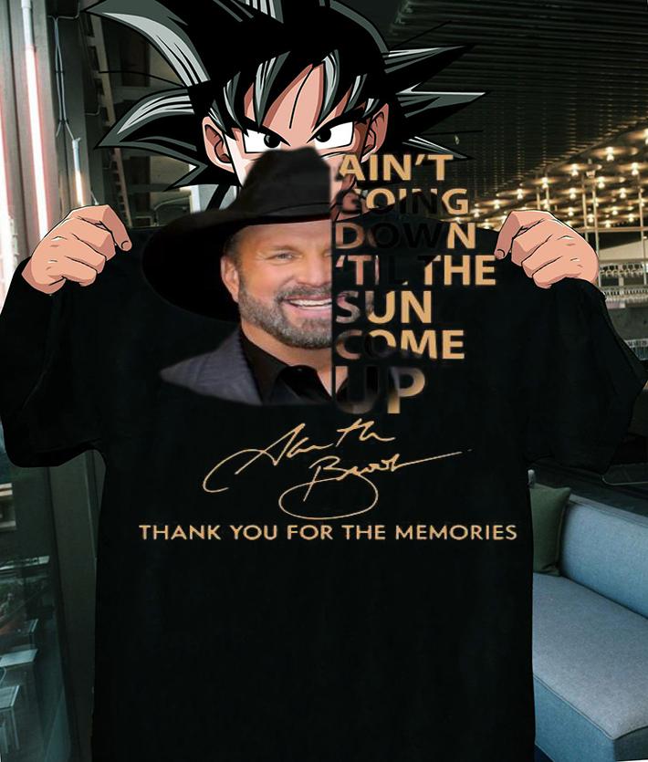 Garth Brooks Signature Ain't Going Down 'til The Sun Come Up Thank You For The Memories t-shirt