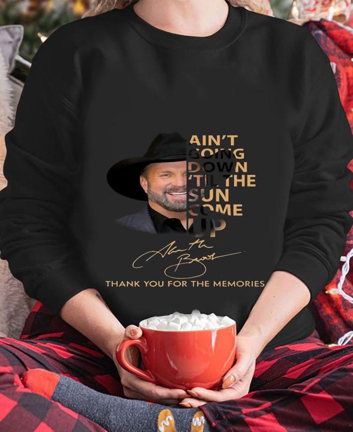 Garth Brooks Signature Ain't Going Down 'til The Sun Come Up Thank You For The Memories t-shirt