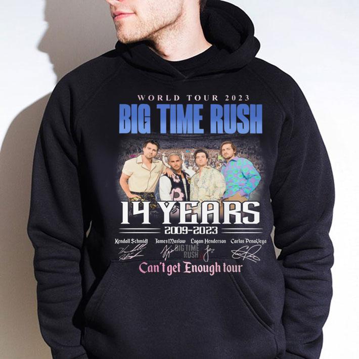 World Tour 2023 Big Time Rush 14 Years 2009-2023 Can't Get Enough Tour Signatures t-shirt