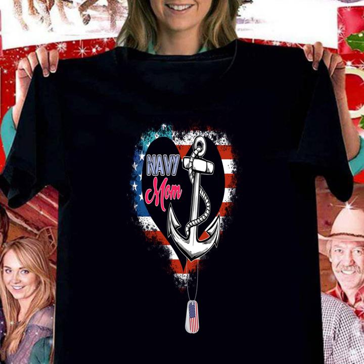 Beautiful Women U.s. Navy Heart Proud Navy Mother Gift t-shirt