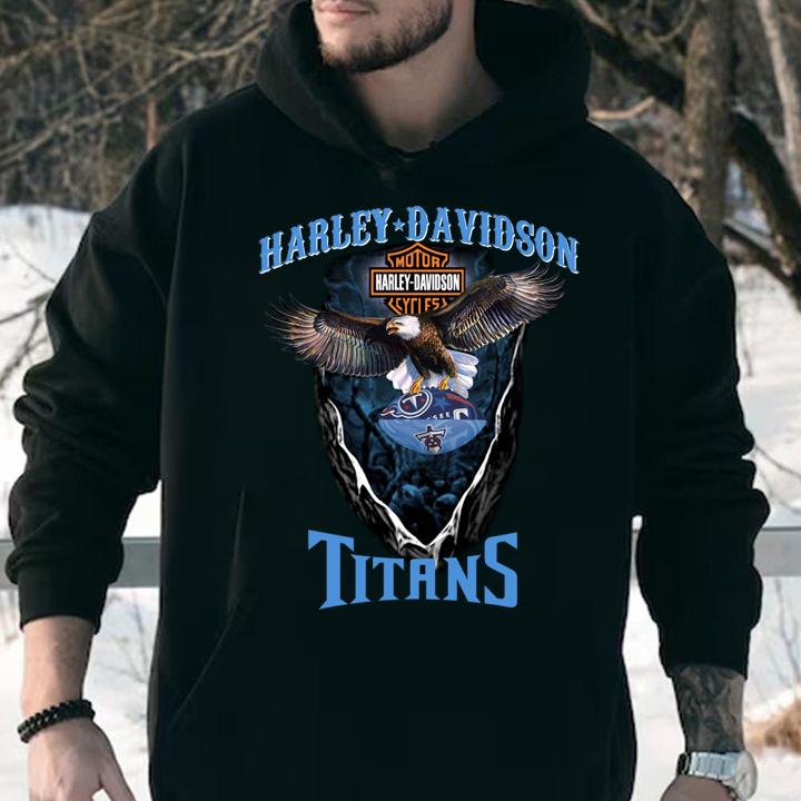 Eagle Motor Harley-Davidson Cycles Tennessee Titans t-shirt